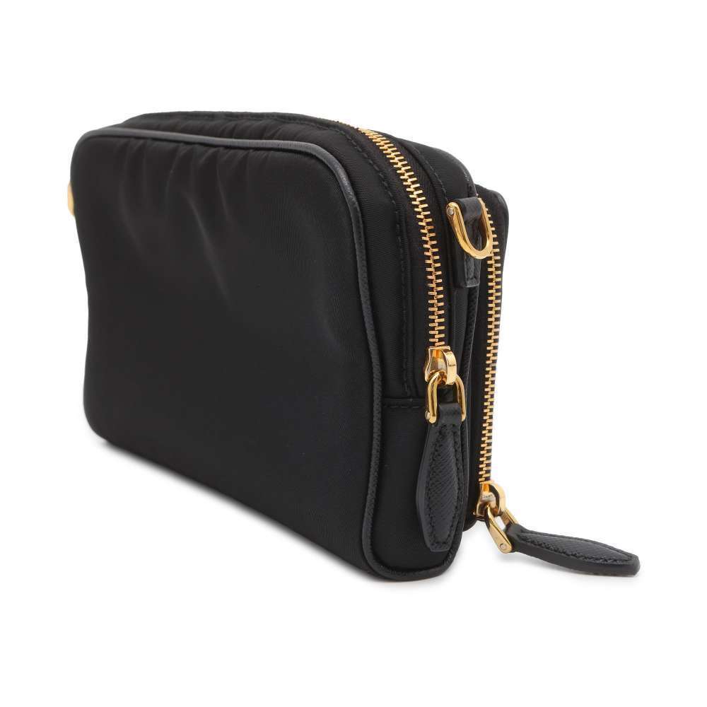 Prada Bag Leather Shoulder Black Saffiano